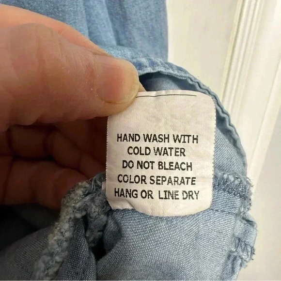 Honey Belle Tencel Shirt Button Up Collared Front Pocket Size Small - Picture 4 of 16